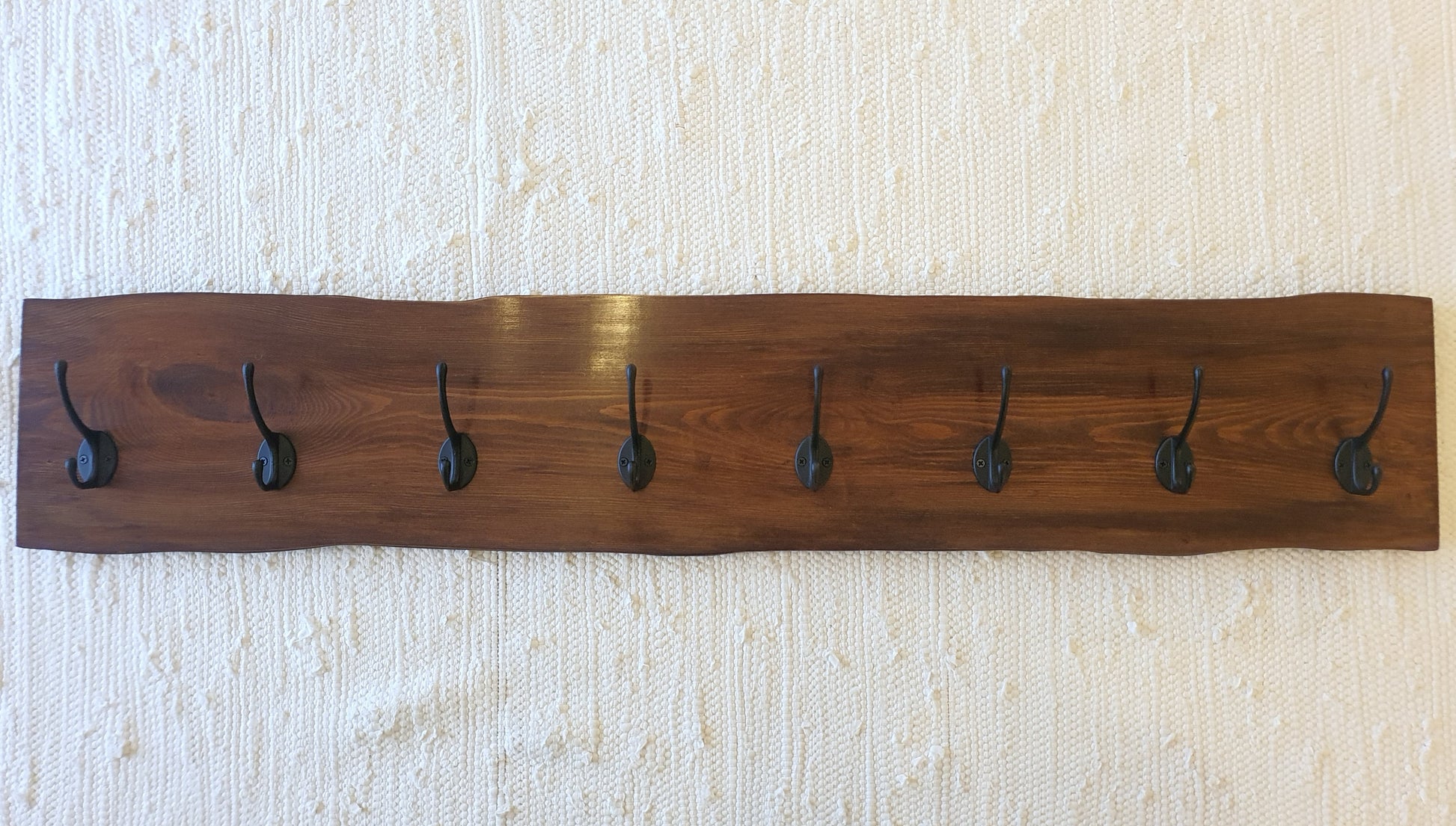Waney Edge Coat Rack | Wooden Coat Hanger | Hook Hanger image 1