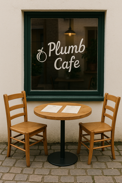 Round Solid Wood Dining Tables With Pole Leg For Cafes and Restaurants (Bulk Order)