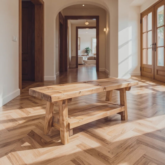 VORA Rustic Bench For Entryway