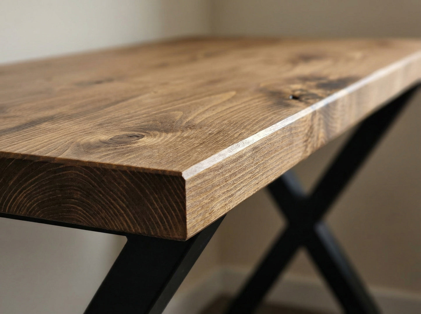 Study Desk / Table With X Cross Metal Legs