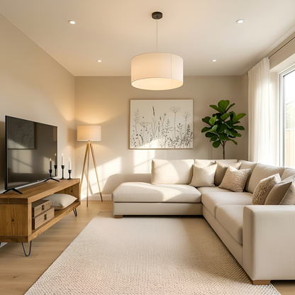 Solid Wood Chunky TV Unit With 7 inch Metal Legs