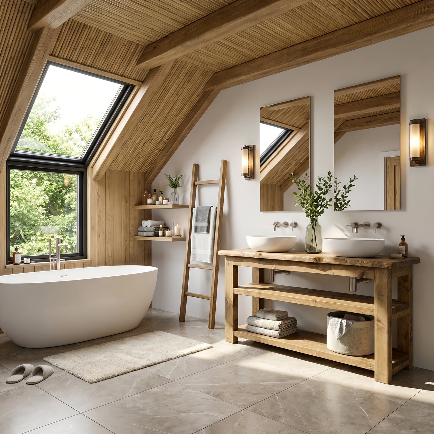 Venti Live Edge Vanity Solid Wood With Storage